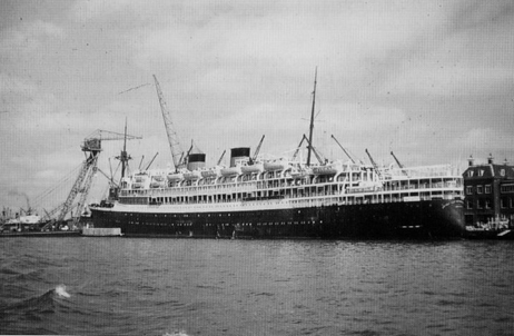 Op reis naar Indië met het schip de Johan van Oldenbarnevelt.